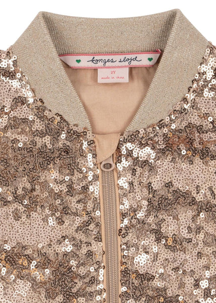 Giubbino oro con paillettes per neonata e bambina Konges slojd KS103991 BRAZILLIAN SAND 