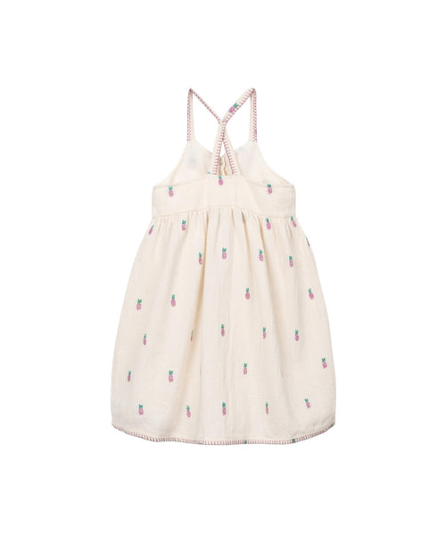 Abito panna in maglia con ricami all over per bambina Play up 4AS11452 E786N 