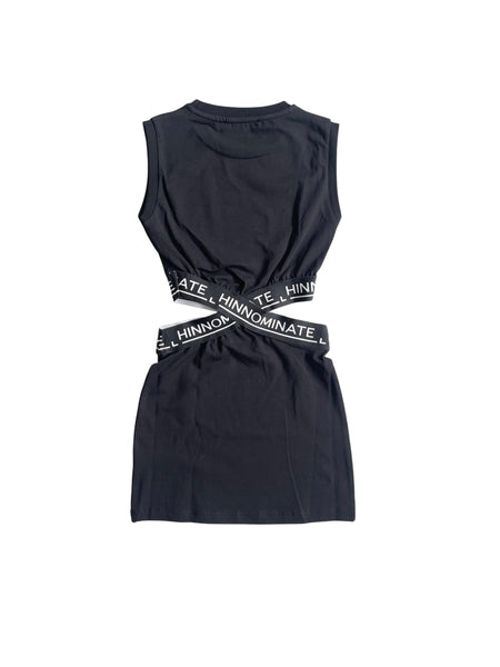 Abito nero con logo per bambina Hinnominate 3646V00362 BLACK 
