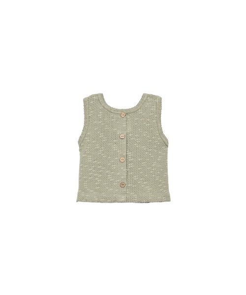 Top in maglia verde oliva per bambina Play up 4AS11150 P7214 