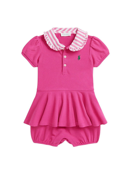 Pagliaccetto fucsia con logo per neonata Ralph Lauren Kids 310A96175002 COLLEGE PNK 