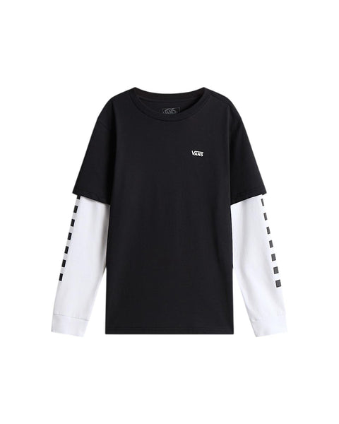 T-shirt nera con logo per bambino Vans VN0A49OYY281 BLACK 