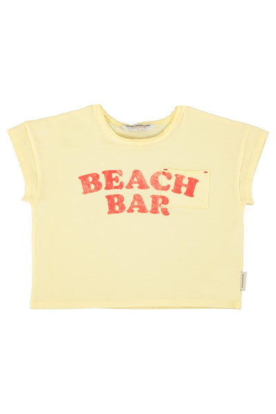 T-shirt gialla con stampa per neonati e bambini Piupiuchick SS26.JRS2615 YELLOW 