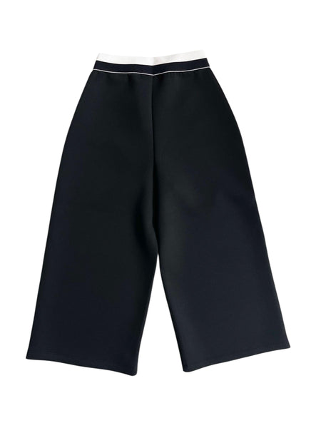 Pantalone nero con banda bianca per bambina Twin set 252GJ2058 11656 