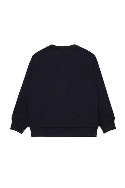 Felpa nera con logo per bambini Diesel J02627 K900 