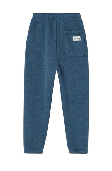 Pantalone in felpa ottanio con logo per neonati e bambini American Vintage KDOV05A ASTRE 