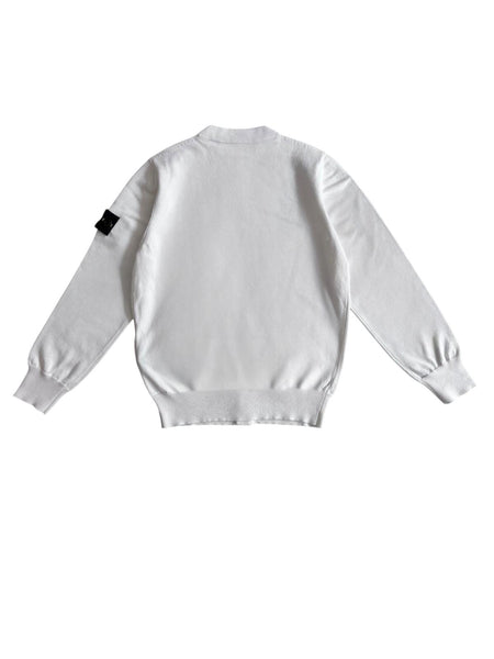 Cardigan latte con logo per bambino Stone Island L1S165100003 S00B2 V0001 