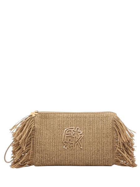 Pochette in paglia beige con logo F**K FA26-SW0050BG BEIGE 