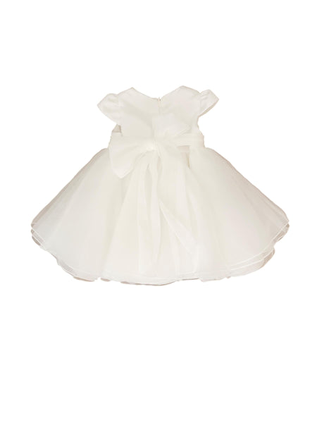 Abito latte con fiocco per neonata Maperò PC05227 PANNA 