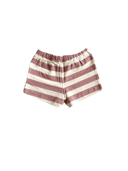 Shorts a righe ecrù e terracotta per neonato Snug 933AZ6S107G49 0082 