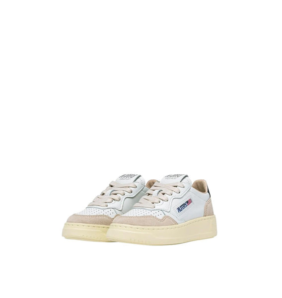 Sneankers in pelle e suede con dettaglio blu  per bambini Autry KULK FS06 