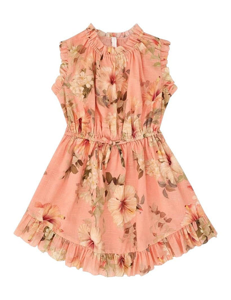 Abito rosa con stampa floreale per bambina Zimmermann 1897DSS263 PNKH 