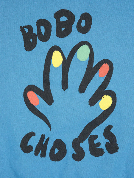 Felpa azzura con stampa per neonati e bambini Bobo Choses B225AC035 UNI 