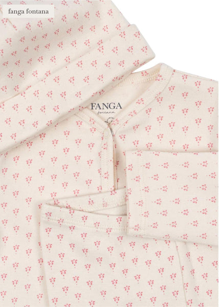 Set rosa con stampa all over per neonata Konges slojd FA100000 PUNTO ROSA 