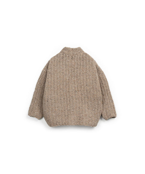 Cardigan in maglia écru per bambini Play up 3AR11404 P8082 