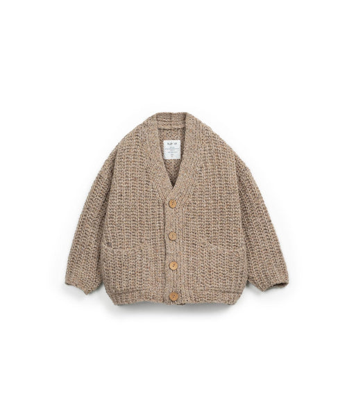 Cardigan in maglia écru per bambini Play up 3AR11404 P8082 