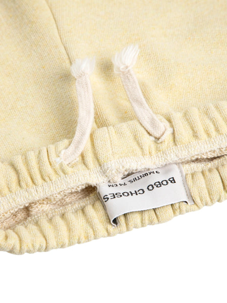 Pantalone giallo in felpa con logo per neonati Bobo Choses B126AB067 UNI 