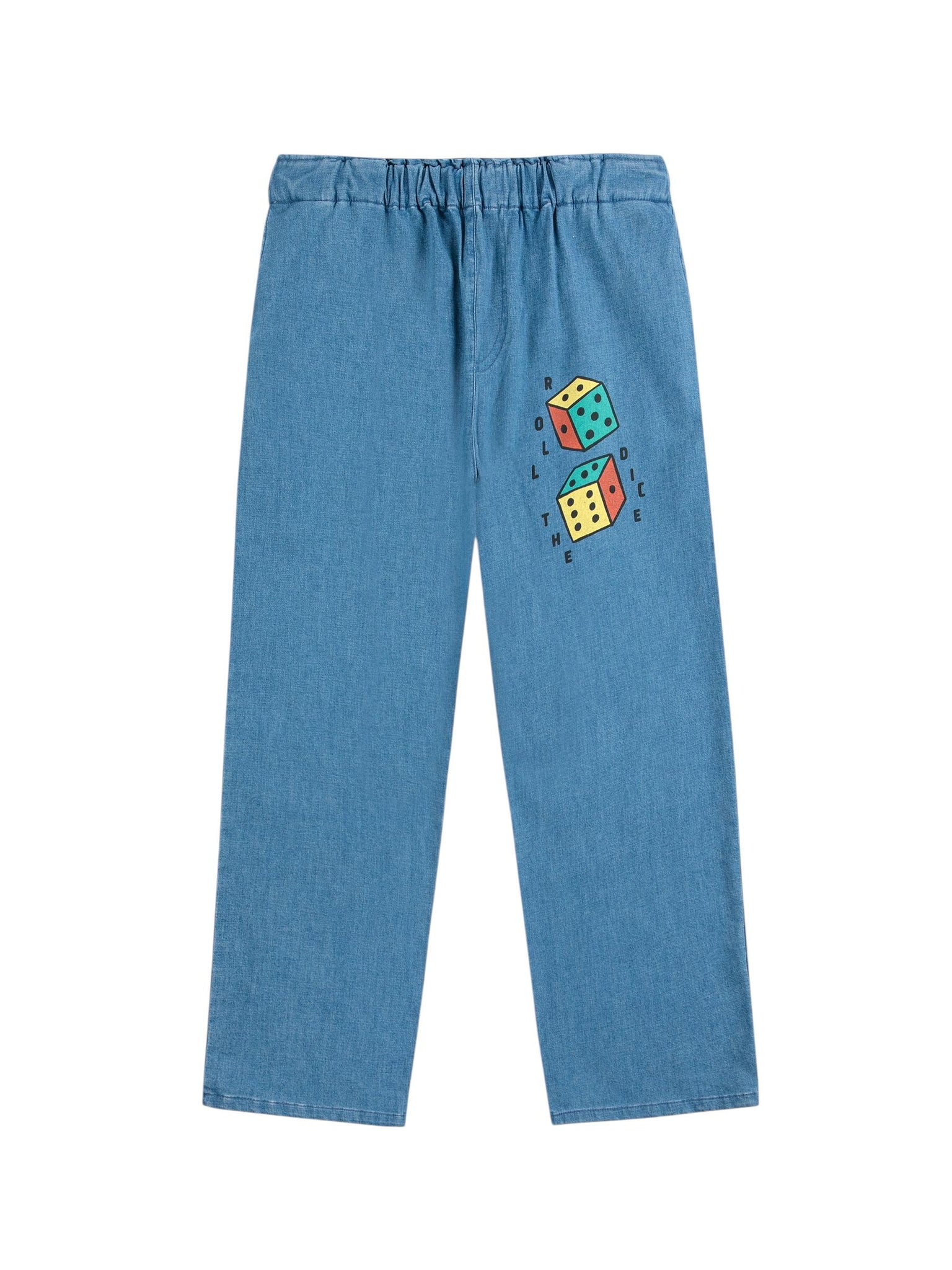 Pantalone in denim leggero con stampa per neonato e bambino Bobo Choses B225AC075 UNI 
