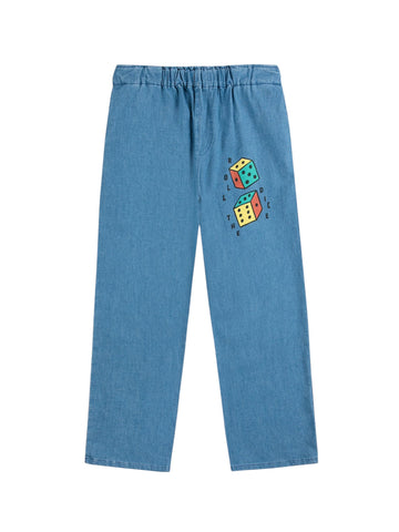 Pantalone in denim leggero con stampa per neonato e bambino Bobo Choses B225AC075 UNI 