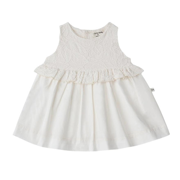 Abito panna con ricami per neonata 1+ more in the family CADAQUES OFF-WHITE 