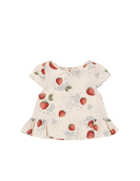 Blusa beige con stampa all over per neonata e bambina Konges slojd KS104651 MARMELADE 