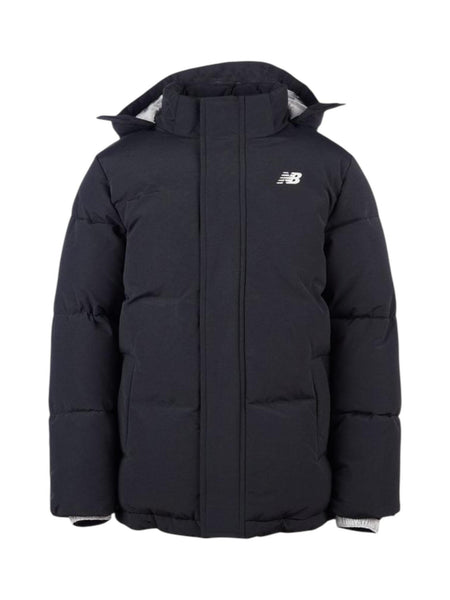 Piumino nero con cappuccio per bambino New Balance LAKB0287 BK 