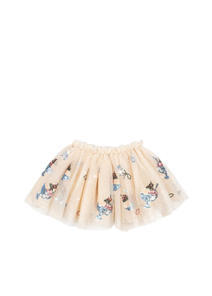 Gonna beige in tulle con paillettes per neonata e bambina Konges slojd KS105139 GELATO 