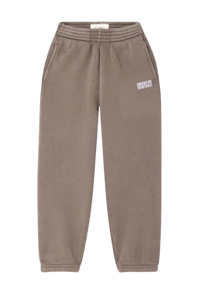 Pantalone infelpa grigio per neonati e bambini American Vintage KIZU05B CENDRE VINTAGE 