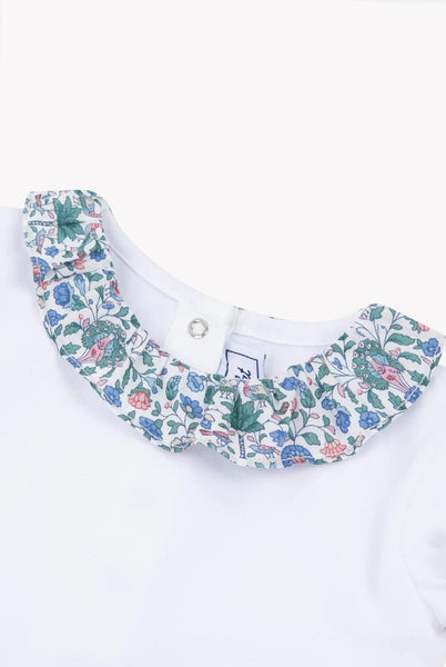 Body bianco con colletto multicolor per neonata Tartine et Chocolat CC11111-01 BLANC 