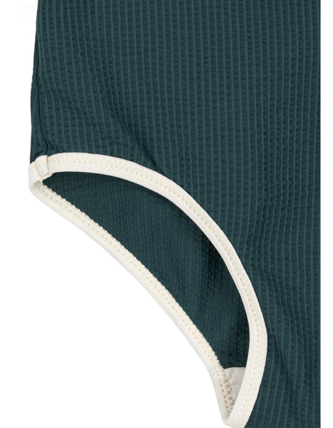 Costume intero verde e panna per neonata e bambina Konges slojd KS105068 SEA MOSS 