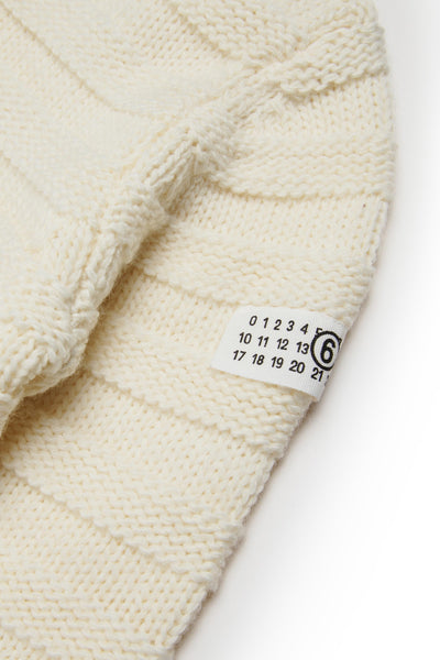 Maglia panna a coste con rotture per bambini MM6 Maison Margiela M60880 M6101 