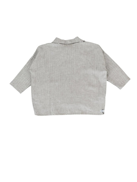 Camicia spigata verde oliva per bambini Gayalab 590B GRAYGREEN 