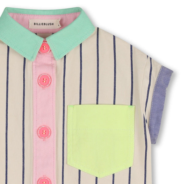 Camicia in denim multicolor a righe per bambina BILLIEBLUSH U21858 N48 
