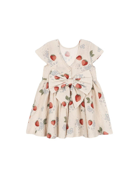 Abito beige con stampa all over per neonata e bambina Konges slojd KS104650 MARMELADE 