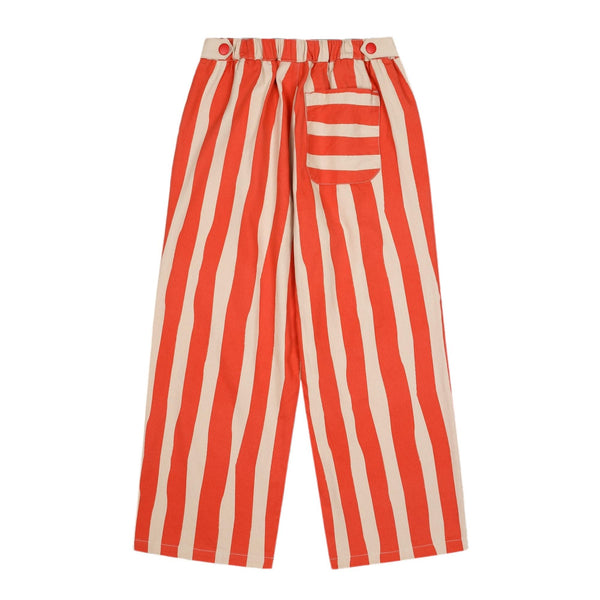 Pantalone a righe rosse e beige per neonati e bambini Jelly Mallow JM2610419 BANANA 