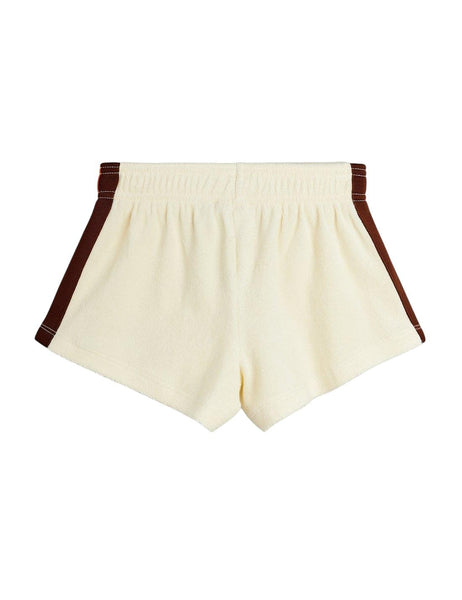 Shorts panna in spugna per neonati e bambini Mini Rodini 2623011611 OFFWHITE 