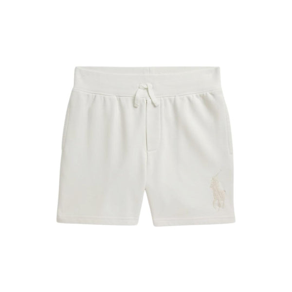 Shorts in felpa latte con logo per bambino Ralph Lauren Kids 323A12258004 DECKWASH WHITE 