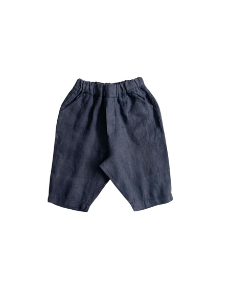 Pantalone in lino blu per neonato Fiorile 1510 024 