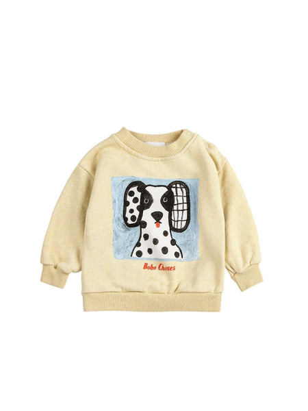 Felpa gialla con stampa per neonati Bobo Choses B126AB033 UNI 
