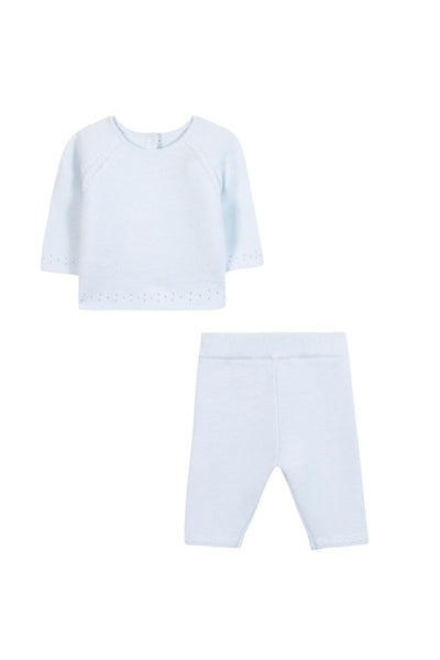 Set in maglia cielo per neonati Tartine et Chocolat CC36010-41 CIEL 