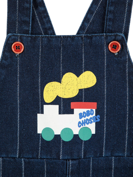 Salopette in denim blu per neonato Bobo Choses B225AB092 UNI 