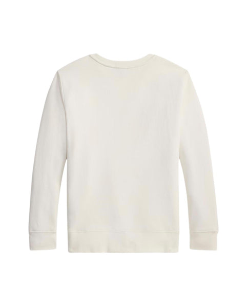 Felpa bianca con stampa per bambino Ralph Lauren Kids 323A96604001 WHITE 