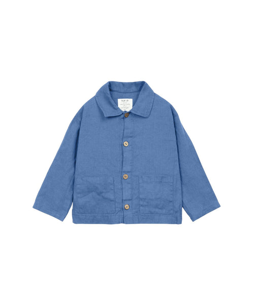 Camicia in lino indaco per bambino Play up 3AS11251 P6185 