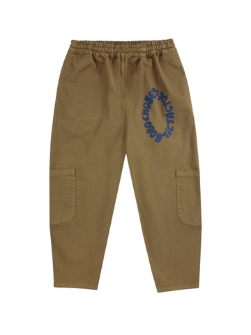 Pantalone verde con logo per neonato e bambino Bobo Choses B225AC077 UNI 