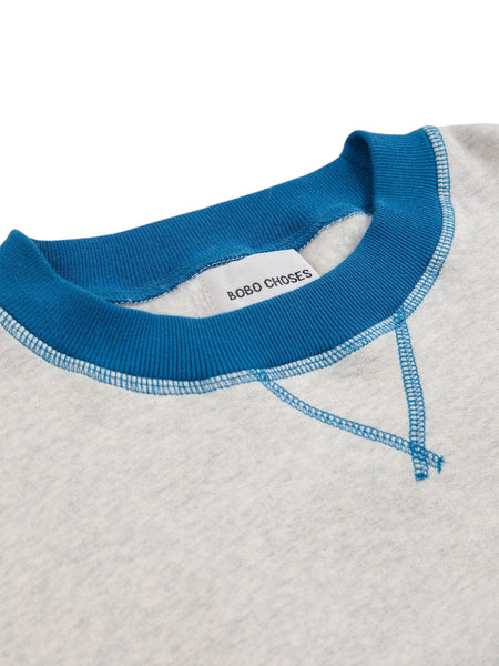 Felpa grigio chiaro con stampa per neonati e bambini Bobo Choses B225AC043 UNI 