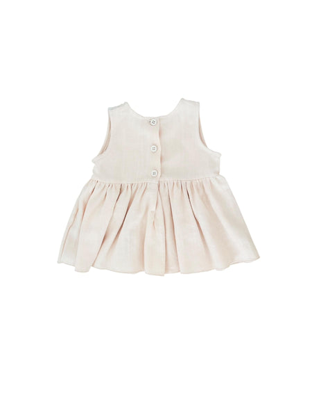 Top pesca con ricami beige per neonata Maperò M33176 ROSA TRAMONTO 