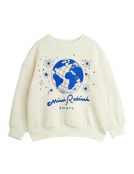 Felpa panna con stampa per neonati e bambini Mini Rodini 2622010810 WHITE 
