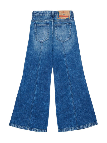 Jeans a zampa in denim blu per bambina Diesel J02343 KXBSV K01 