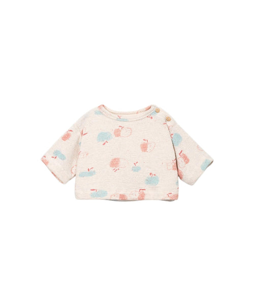 Maglia beige con stampa all over per neonata Play up 2AS11351 E768N 