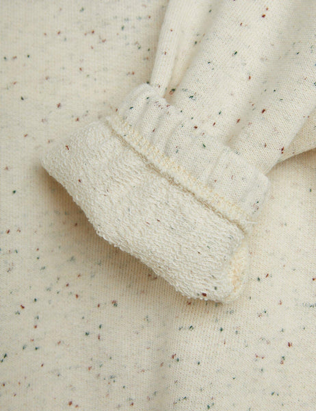 Felpa beige con ricamo per neonati e bambini Mini Rodini 2562011611 OFFWHITE 